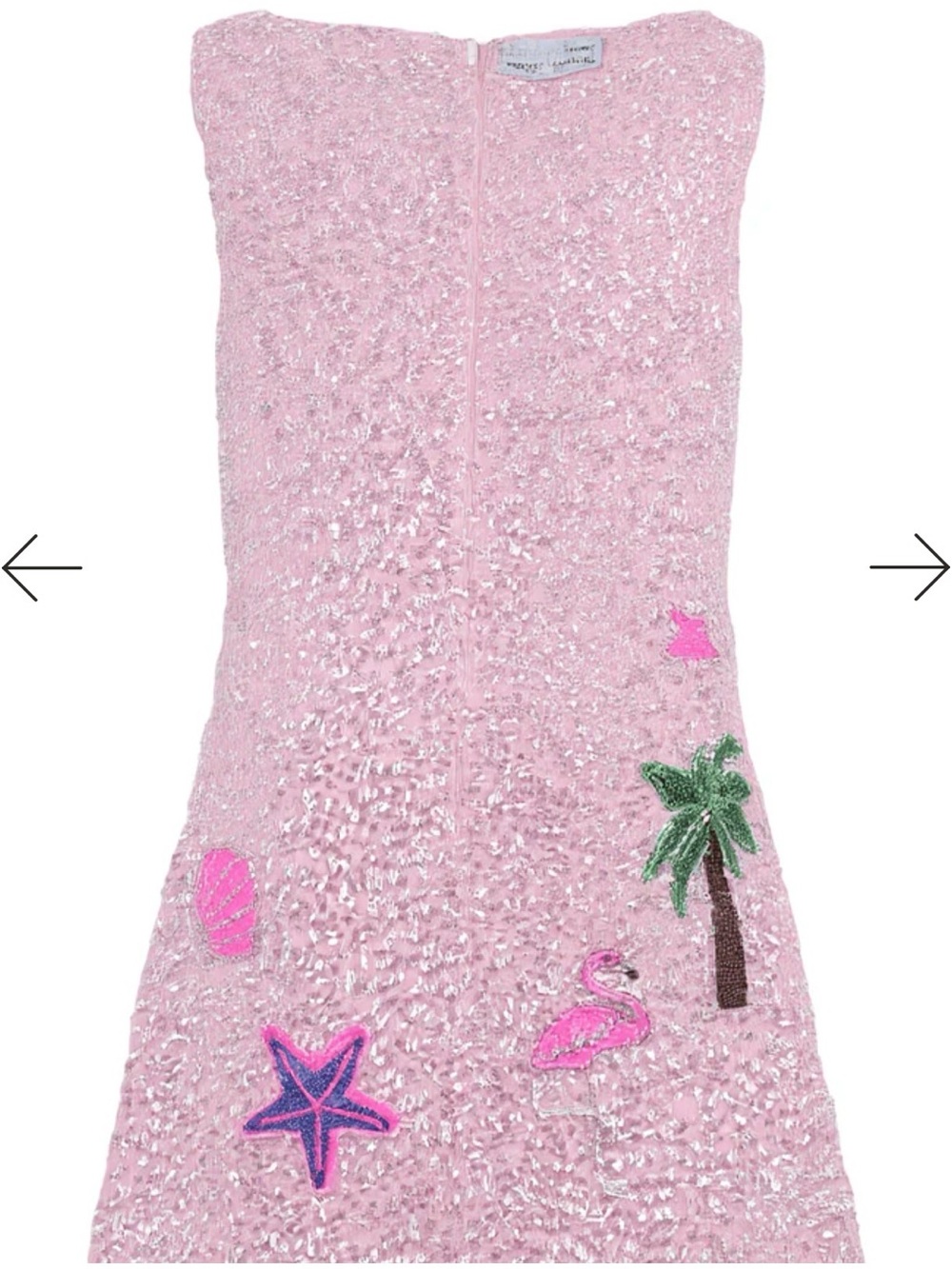Lola + The Boys Pink Sequin Dress with Mermaid and Star Patches - Picture 4 of 4